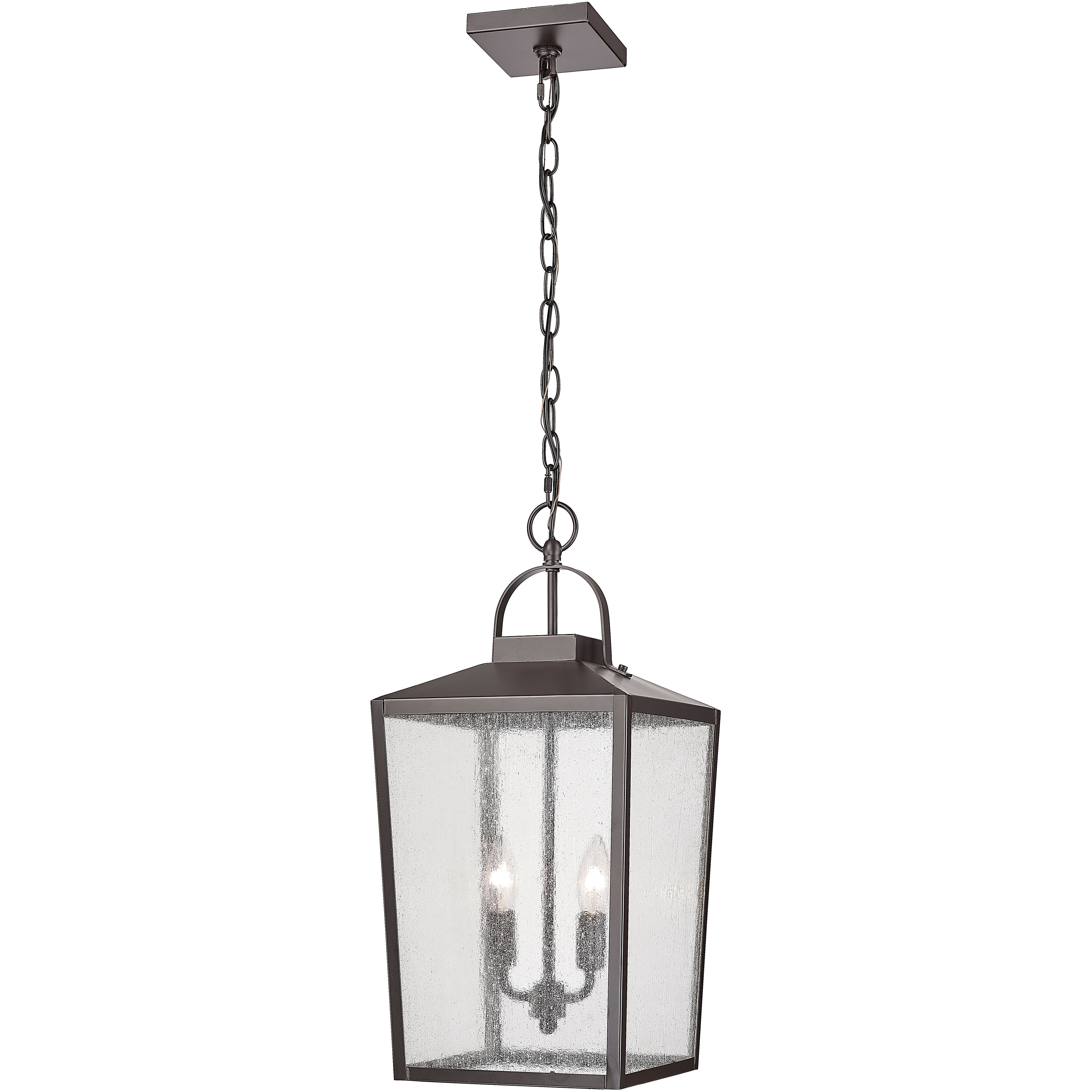 Devens 2 Light 10 inch Powder Coated Bronze Outdoor Hanging Lantern